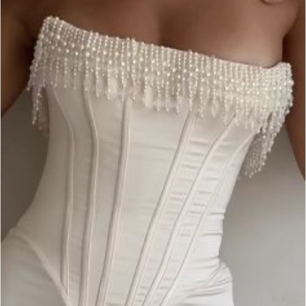 WHITE Bridal corset dress